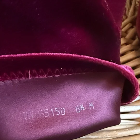 Stuart Weitzman Velvet Burgundy Ankle Booties